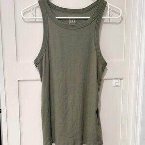 Gap Rib Halter-Neck Tank Top Medium Tall